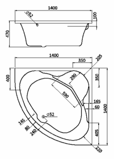 Santek Карибы 140х140 симметричная белая 1WH111982